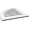 Ekena Millwork Quarter Round Top Left Surface Mount PVC Gable Vent w/ 3-1/2"W x 1"P Standard Frame, 22"W x 26"H GVPQL22X2601SN - alternate 4